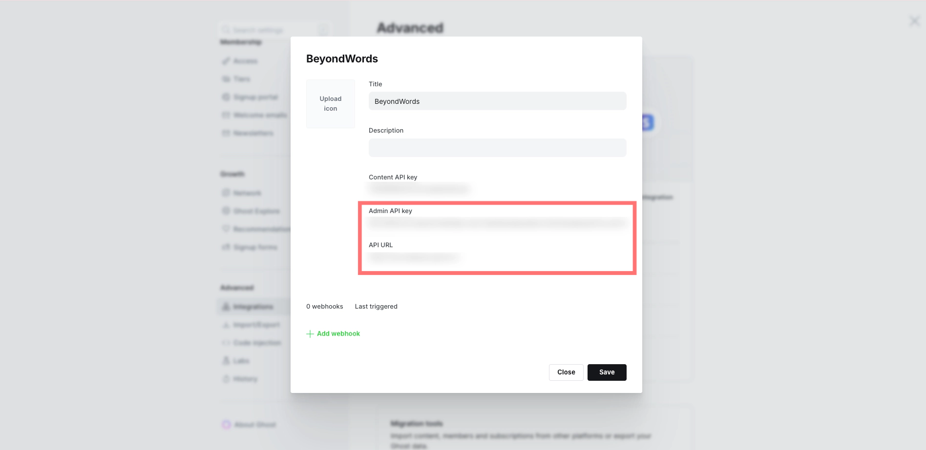 BeyondWords dashboard